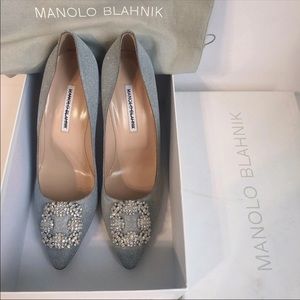 Manolo Blahnik HANGISI GLITTER 90